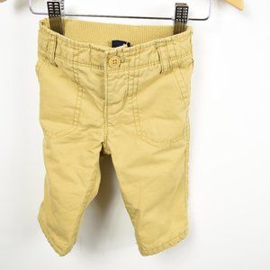 Tan fleece lined cotton pants GAP BABY